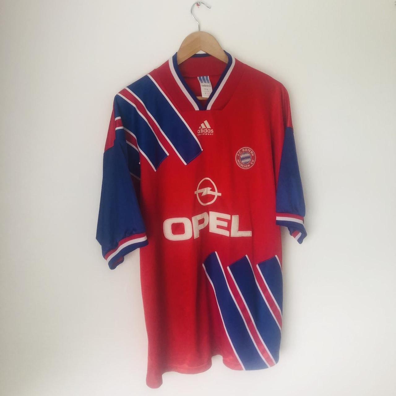 Bayern Munich 1993/1995 Red & Blue Home Football Shirt (XL)