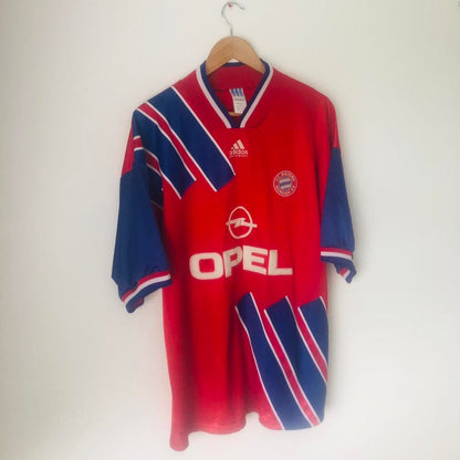 Bayern Munich 1993/1995 Red & Blue Home Football Shirt (XL)