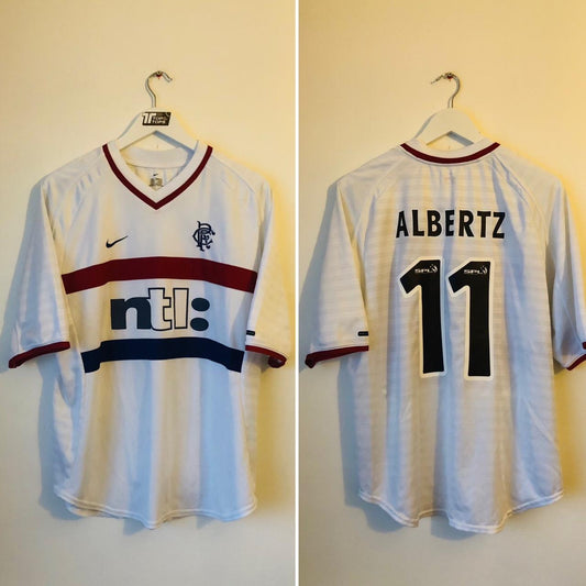 Rangers 2000/2001 White Away Football Shirt (L)