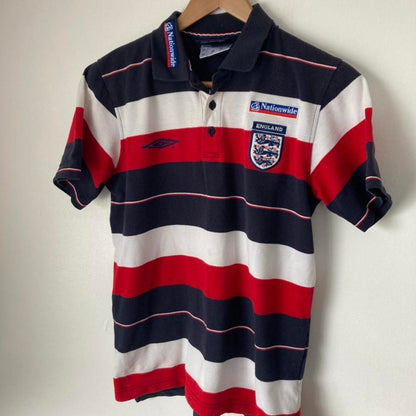 England 1999/2001 Red, White & Blue Polo Shirt (S)