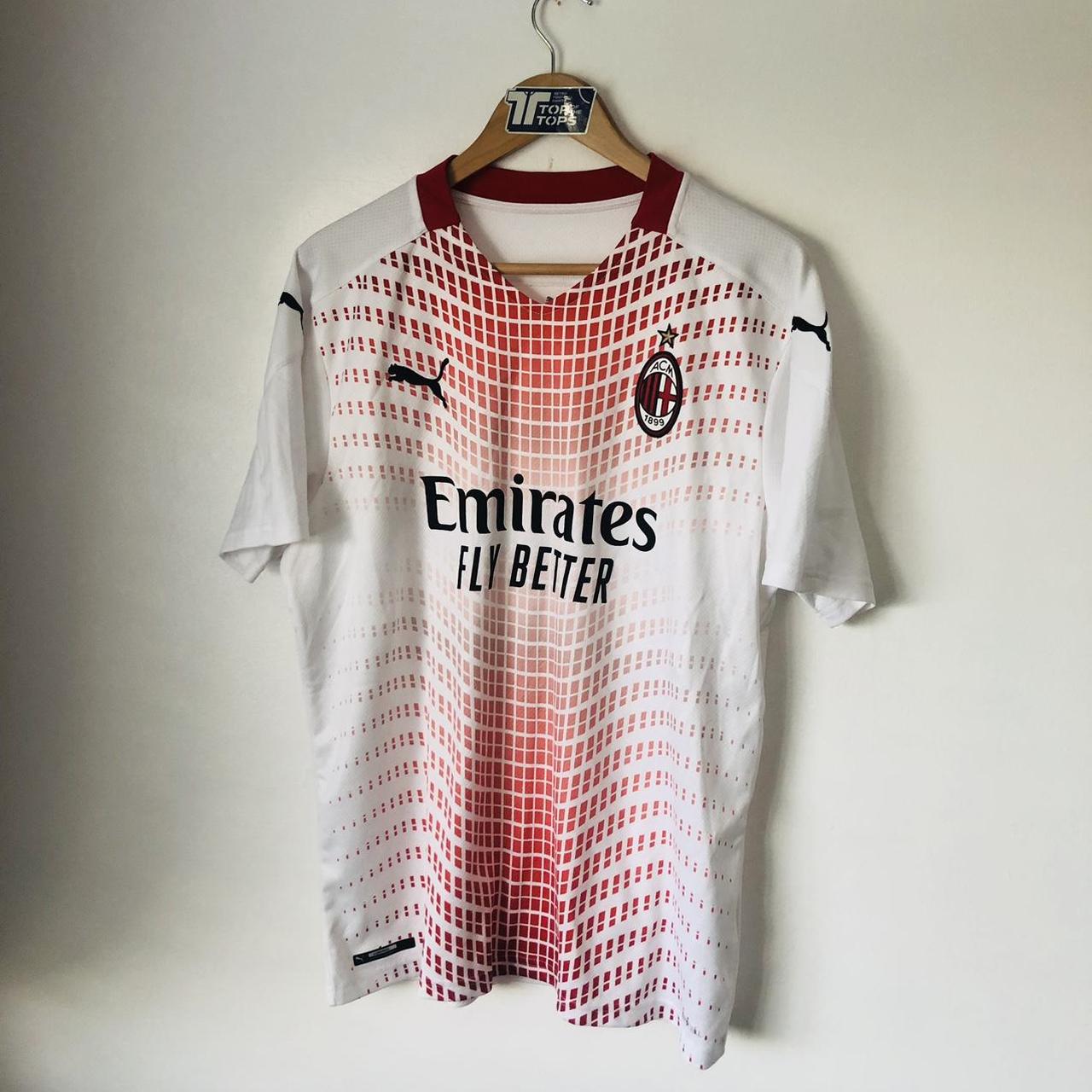 AC Milan 2020/2021 Red & White Football Shirt (L)