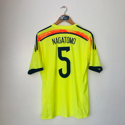 Japan 2014/2015 Neon Yellow Away Football Shirt (M)