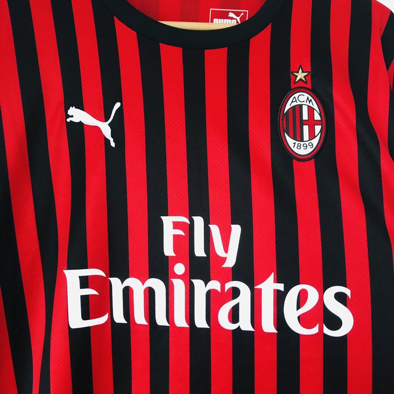 AC Milan 2019/2020 Red & Black Football Shirt (XXL)