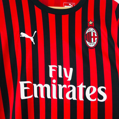 AC Milan 2019/2020 Red & Black Football Shirt (XXL)