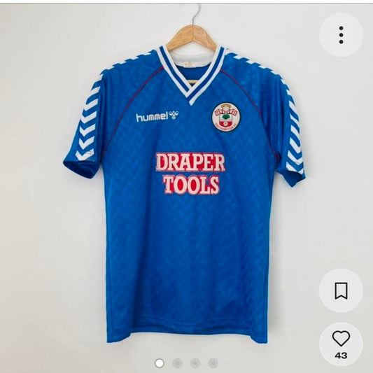 Southampton 1987/1989 Blue Away Football Shirt (S)