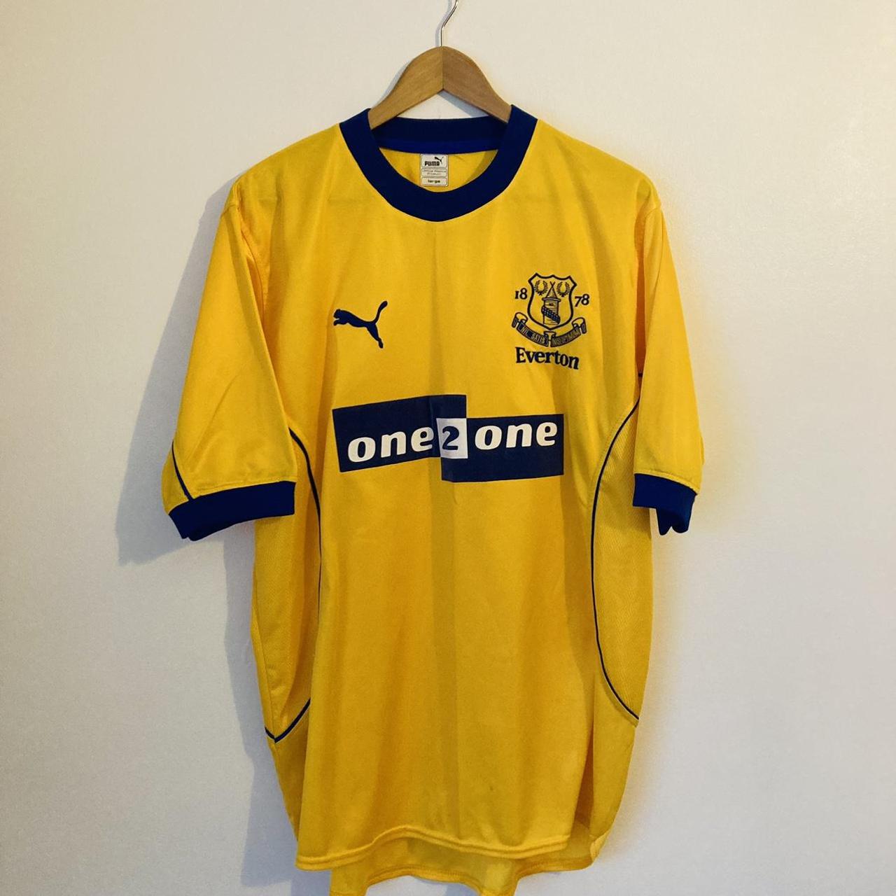 Everton 2002/2001 Yellow Away Football Shirt (L)