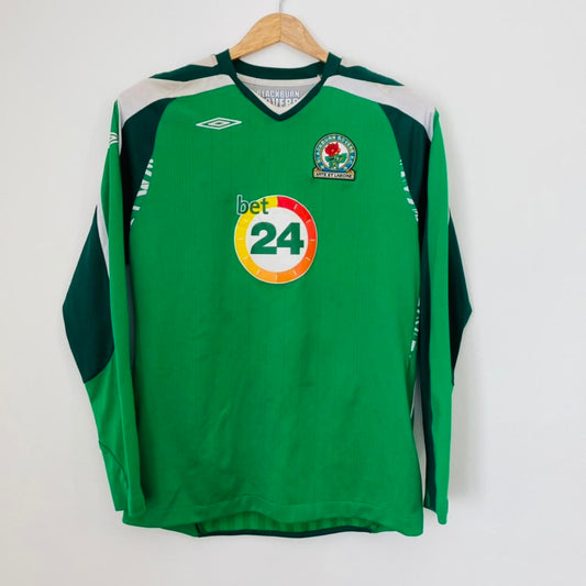 Blackburn Rovers 2007/2008 Green Goalkeeper Football Shirt (YXL)