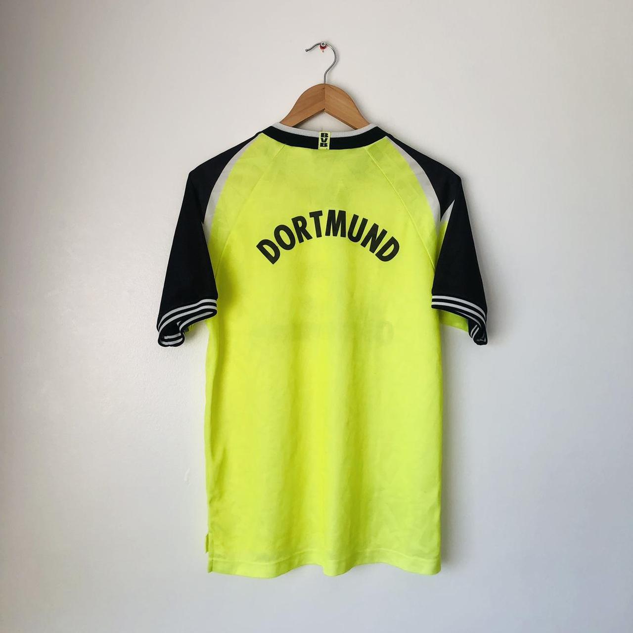 Borussia Dortmund 1995/1996 Green Home Football Shirt Boys (YXL)