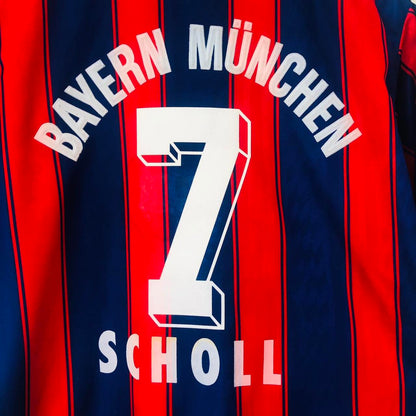 Bayern Munich 1995/1997 Red & Blue Home Football Shirt (S)