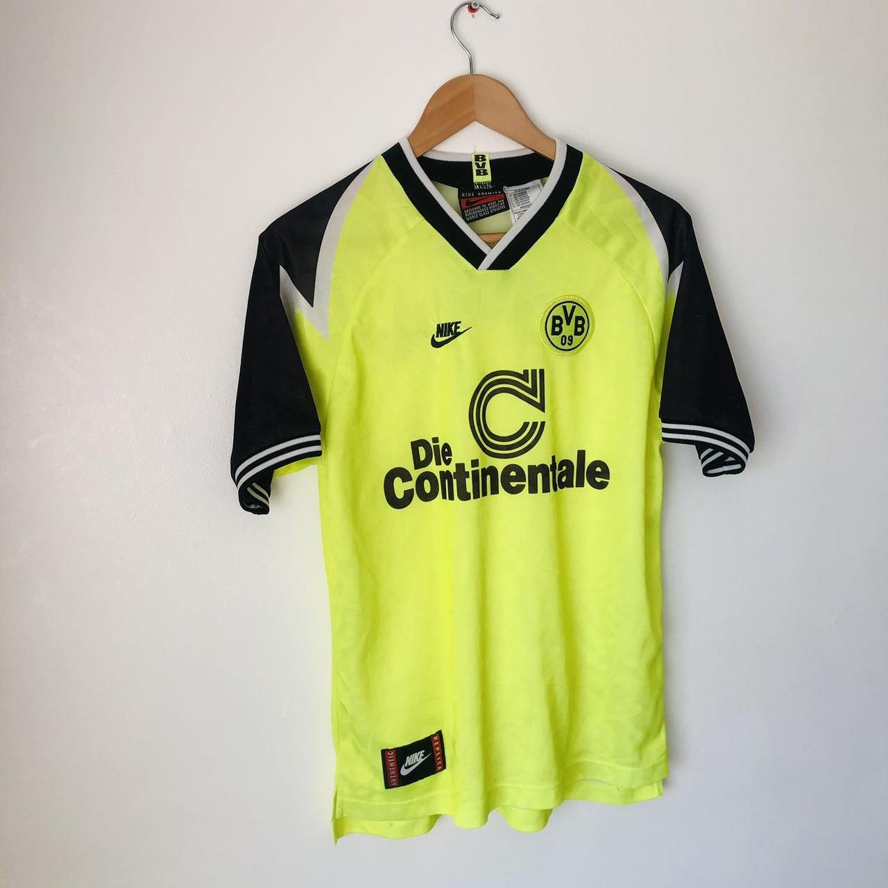 Borussia Dortmund 1995/1996 Green Home Football Shirt Boys (YXL)