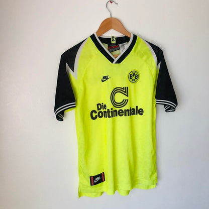 Borussia Dortmund 1995/1996 Green Home Football Shirt Boys (YXL)