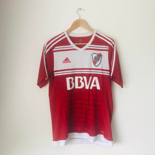 River Plate 2016/2017 Red & White Away Football Shirt (M)