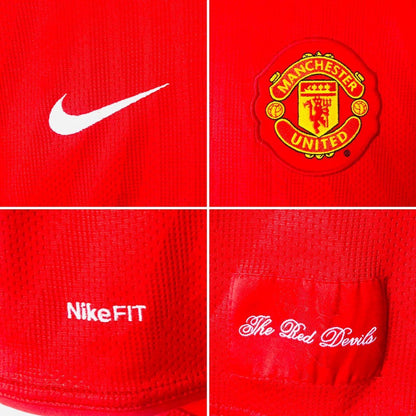 Manchester United 2007/2009 Red Home Football Shirt (XL)