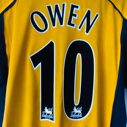 Liverpool 2000/2001 Yellow & Navy Football Shirt (L)