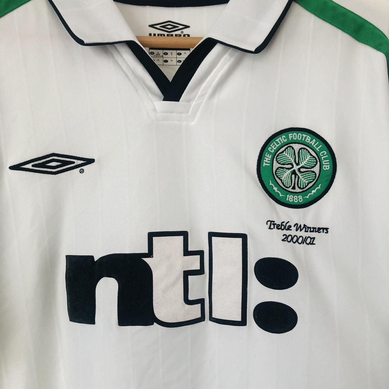 Celtic 2001/2002 White Away Football Shirt (XL)