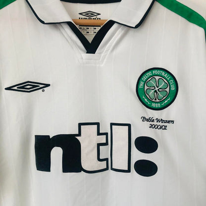 Celtic 2001/2002 White Away Football Shirt (XL)