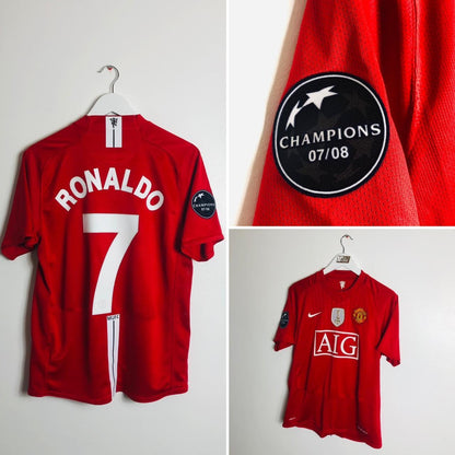 Manchester United 2008/2009 Red Home Football Shirt (M)