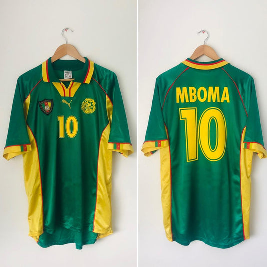 Cameroon 1998 Green & Yellow Home Football Shirt (XL)