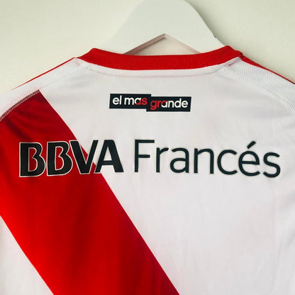 River Plate 2016/2017 Red & White Home Football Shirt (M)