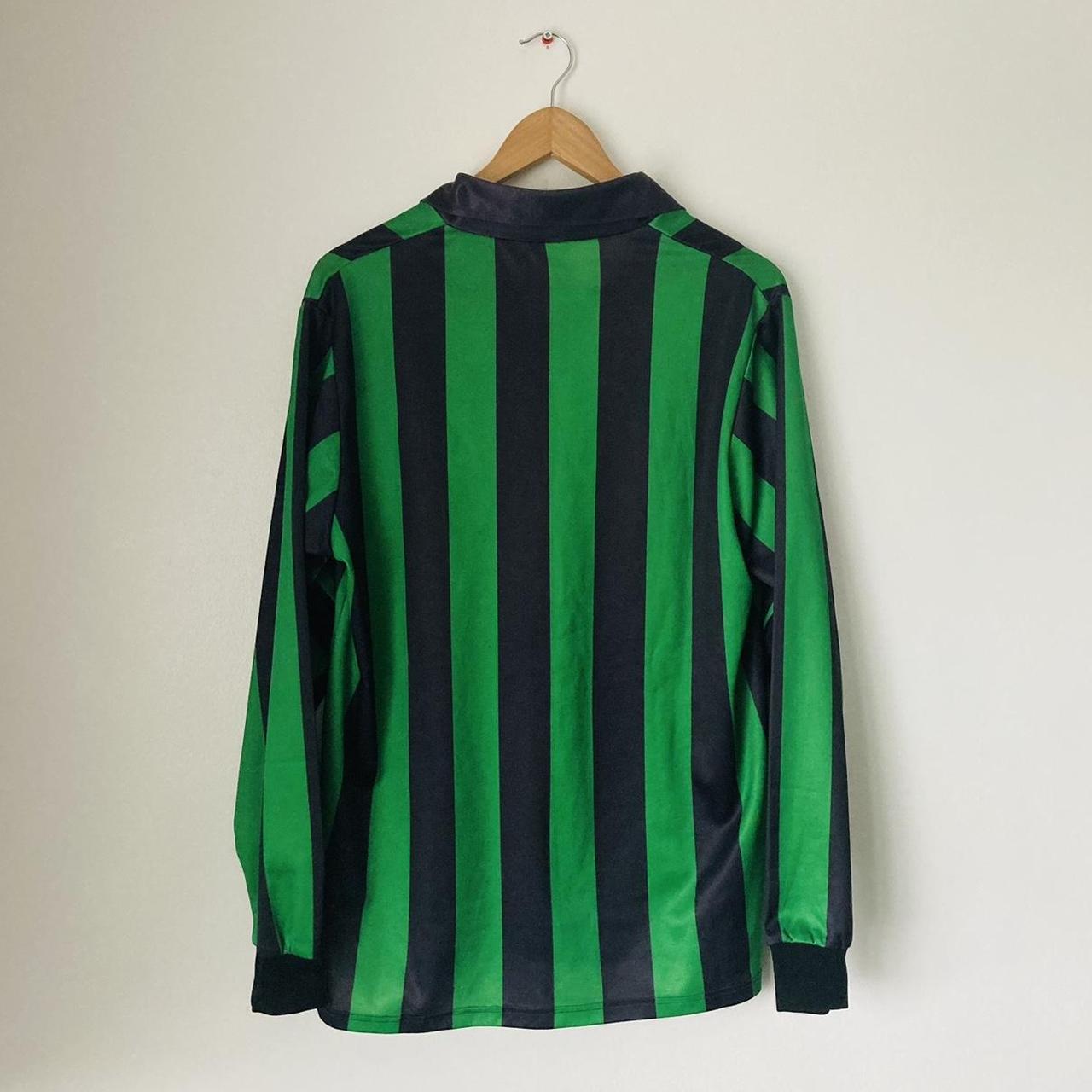 Borussia Monchengladbach 1991/1992 Green & Black Away Football Shirt (L)