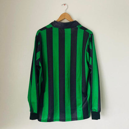 Borussia Monchengladbach 1991/1992 Green & Black Away Football Shirt (L)