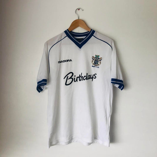 Bury 2001/2002 White Home Football Shirt (M)