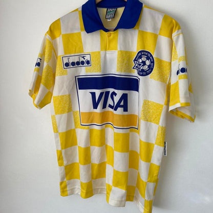 Maccabi Tel-Aviv 1994/1995 Yellow & White Home Football Shirt (M)