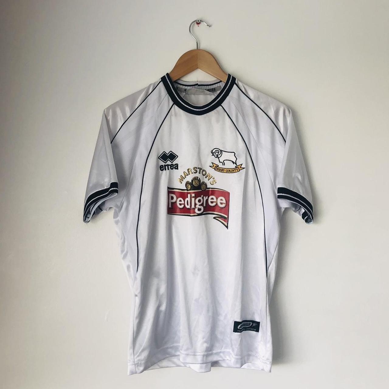 Derby County 2001/2003 White Home Football Shirt (S)