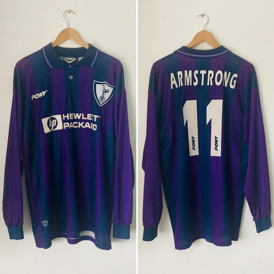 Tottenham Hotspur 1995/1997 Purple & Navy Away Football Shirt (L)