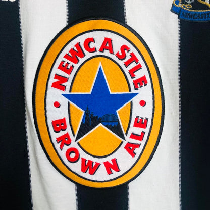 Newcastle United 1999/2000 Black & White Home Football Shirt (L)