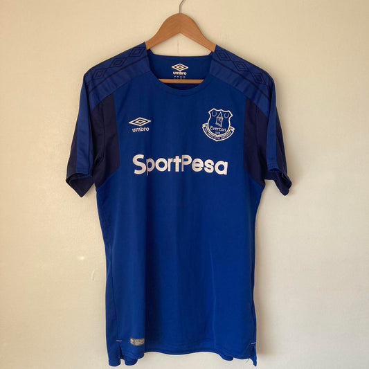 Everton 2017/2018 Blue Training Football Shirt (L)