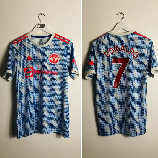 Manchester United 2021/2022 Blue Away Football Shirt (M)