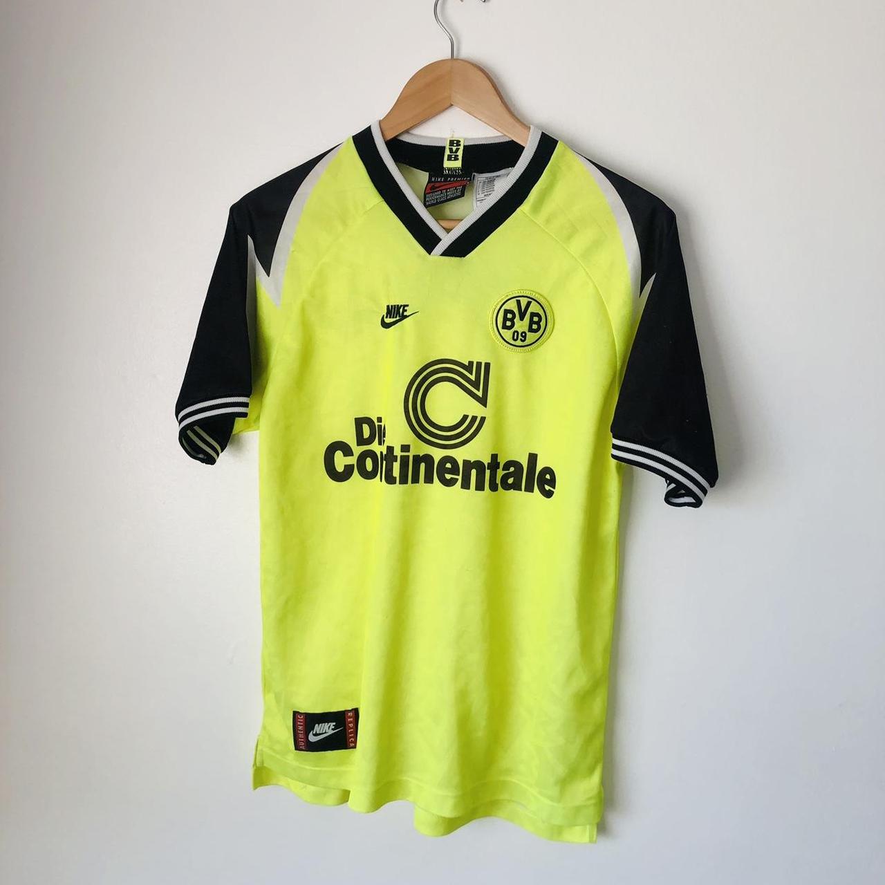 Borussia Dortmund 1995/1996 Green Home Football Shirt Boys (YXL)