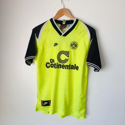 Borussia Dortmund 1995/1996 Green Home Football Shirt Boys (YXL)