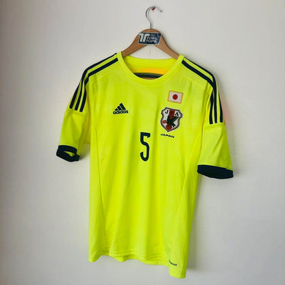 Japan 2014/2015 Neon Yellow Away Football Shirt (M)