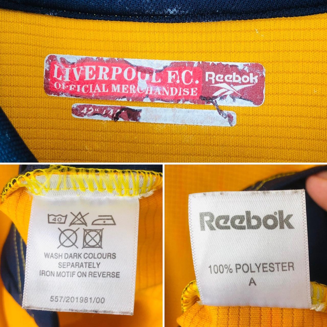 Liverpool 2000/2001 Yellow & Navy Football Shirt (L)