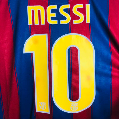 Barcelona 2009/2010 Red & Blue Home Football Shirt (XL)