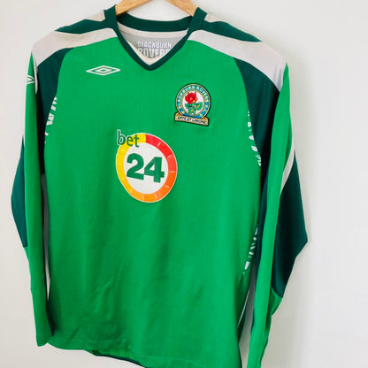 Blackburn Rovers 2007/2008 Green Goalkeeper Football Shirt (YXL)