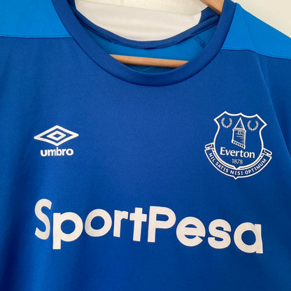 Everton 2017/2018 Blue Training Football Shirt (L)