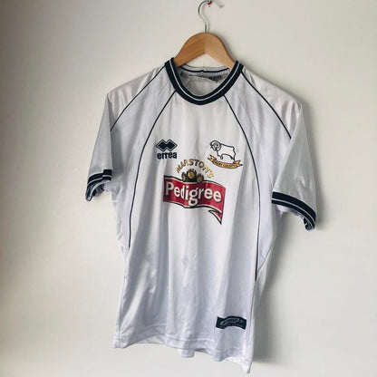 Derby County 2001/2003 White Home Football Shirt (S)