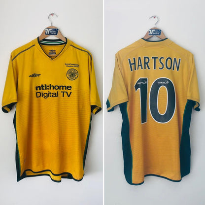 Celtic 2002/2003 Yellow Away Football Shirt (XL)