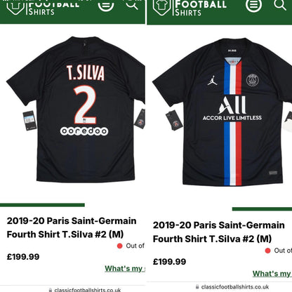 Paris Saint-Germain 2019/2020 Navy Forth Football Shirt (M)