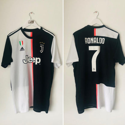 Juventus 2019/2020 Black & White Home Football Shirt (XL)