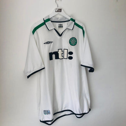 Celtic 2001/2002 White Away Football Shirt (XXL)