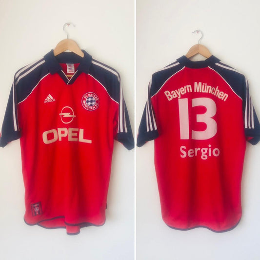 Bayern Munich 1999/2001 Red & Blue Home Football Shirt (M)