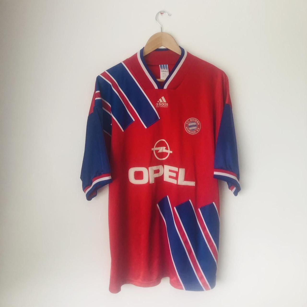 Bayern Munich 1993/1995 Red & Blue Home Football Shirt (XL)