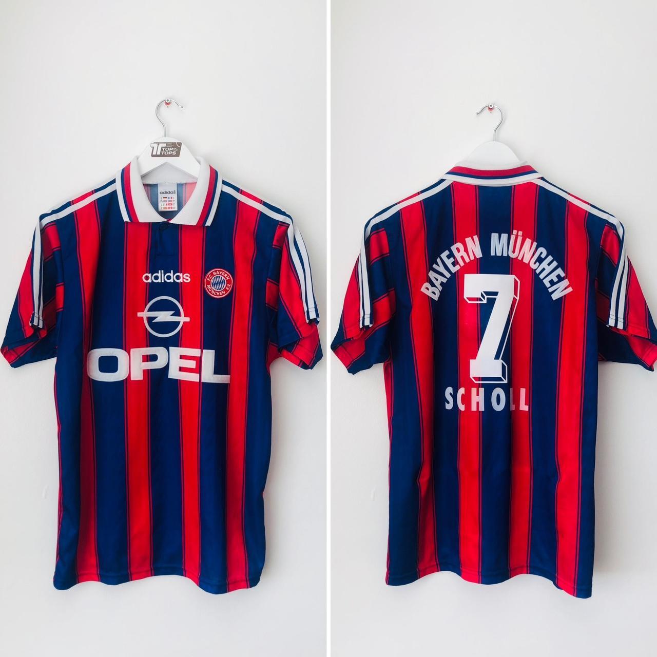 Bayern Munich 1995/1997 Red & Blue Home Football Shirt (S)