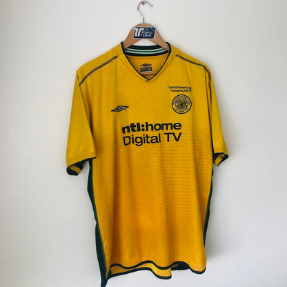 Celtic 2002/2003 Yellow Away Football Shirt (XL)