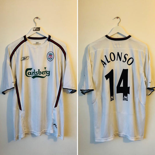 Liverpool 2003/2005 White Away Football Shirt (XL)