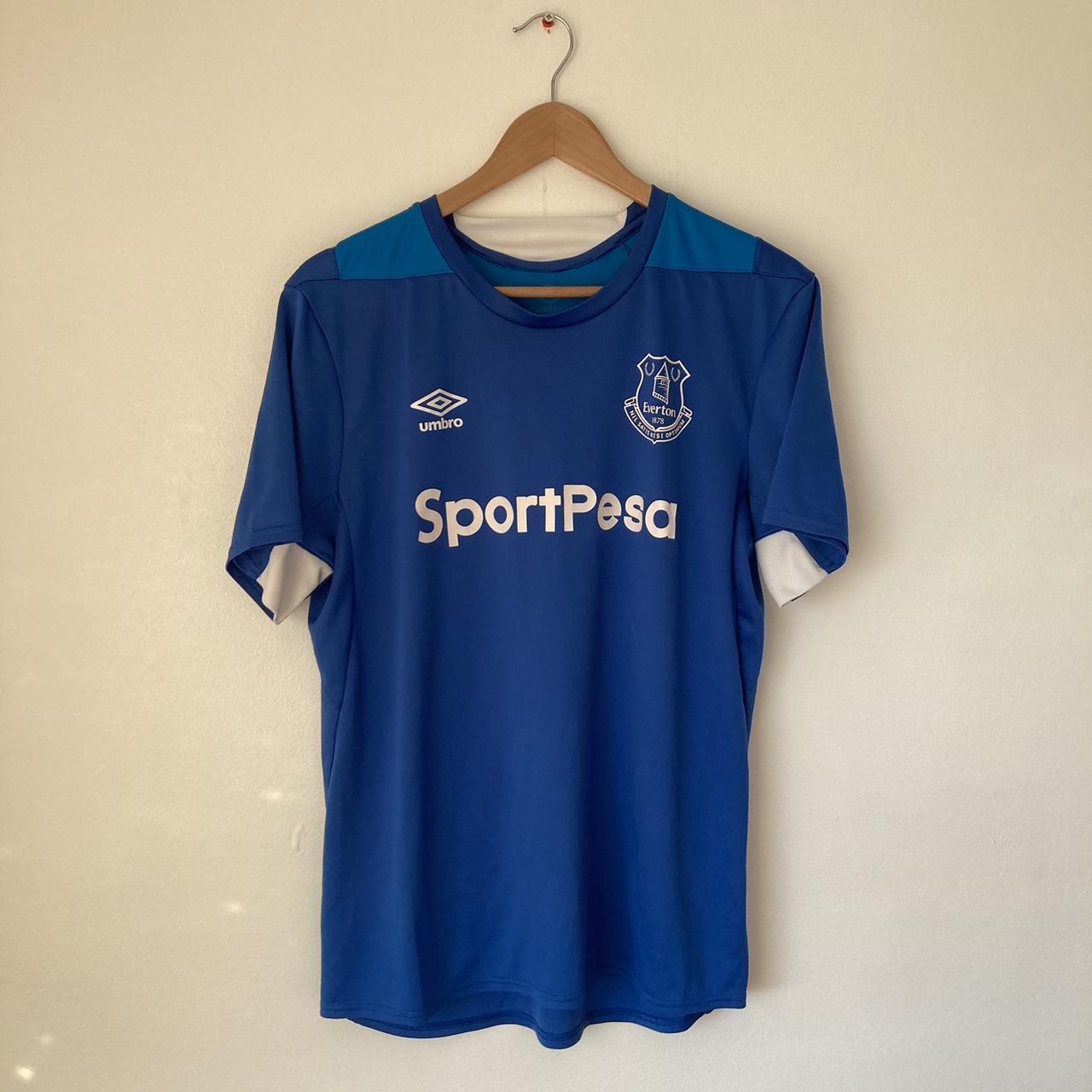 Everton 2017/2018 Blue Training Football Shirt (L)